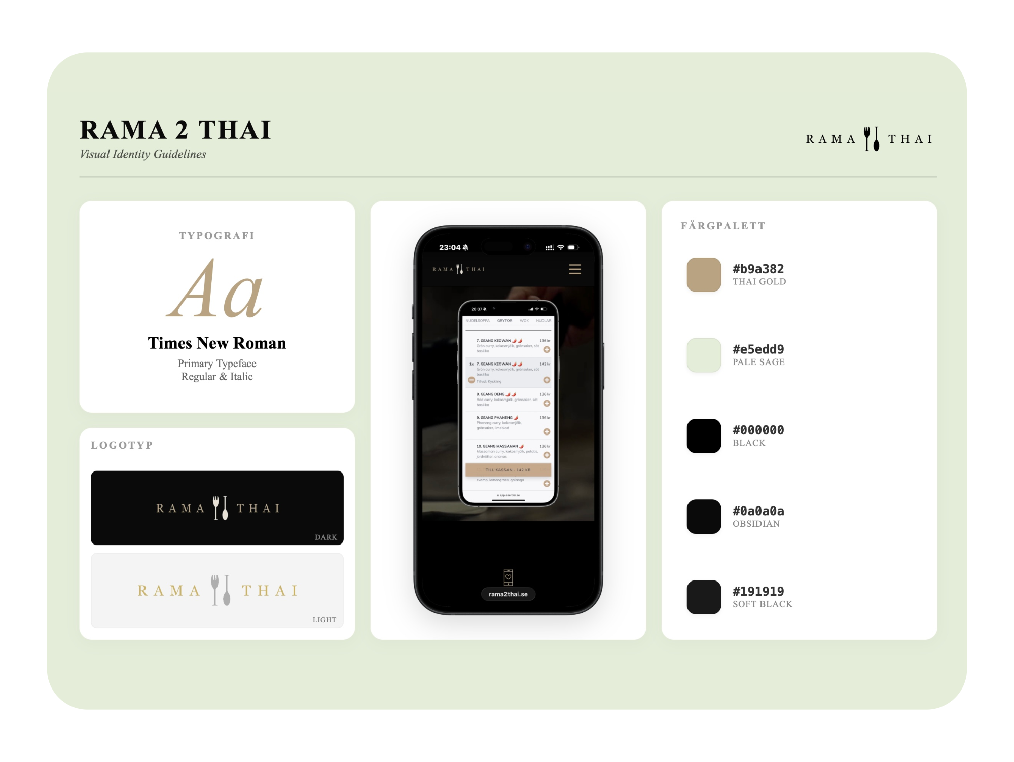 Färgpaletter och typografi